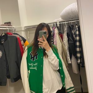 MLB Yankees Green Baseball Jacket